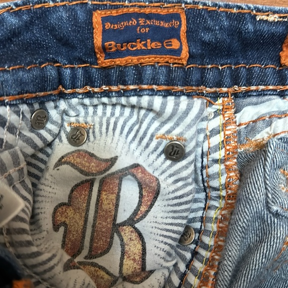 Rock Revival Penny Ultra Low Rise Boot Cut Jeans Sz 24 VG-EUC Buckle Exclusive - Picture 10 of 16
